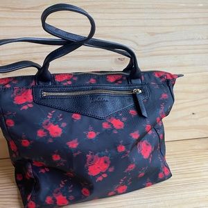 SAM EDELMAN Black Floral Shoulder Bag